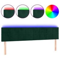 cabecerocabecero camapanel de cabecera con led de terciopelo gris oscuro 160x5x7888 cm