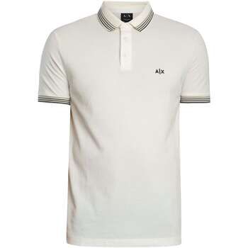 Armani Exchange Polo Polo de cuello a rayas de corte entallado para hombre