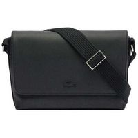 lacoste bandolera bandolera con solapa men s classic negra para hombre