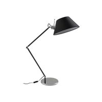 lampara de mesa de metal negro