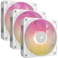 corsair icue link rx120 max rgb pack triple ventilador suplementario pwm 120mm blanco
