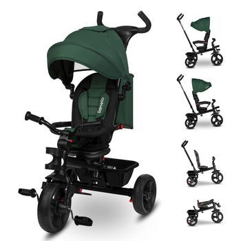 Triciclo Evolutivo Haari Plegable Con Asiento Giratorio De Lionelo – Hasta 25 Kg - Green Emerald