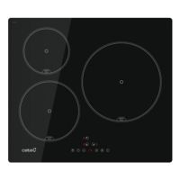 placa de induccion cata ib 6303e2 bk 3 zonas control tactil booster 59cm negra