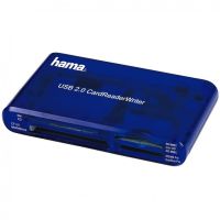 hama multilector de tarjetas usb 20 azul