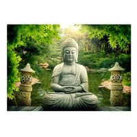 papel pintado 3d - jardin de buda 150x105 cm