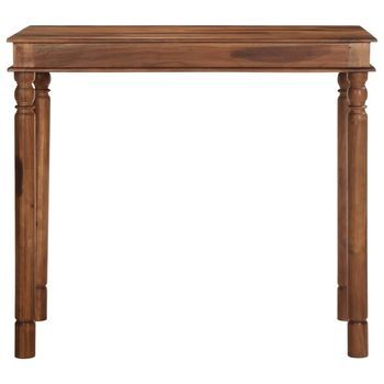 Mesa Alta De Madera Maciza De Acacia 120x60x107 Cm