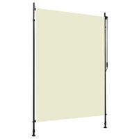 estor enrollable - estor para exterior - poliester y acero - crema 150x270cm