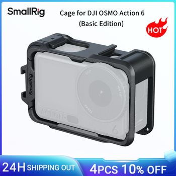 Carcasa SmallRig para DJI Osmo Action 6, Edición Básica con Soporte de Zapata Fría y Monturas de Liberación Rápida para Grabación Horizontal y Vertical 5886