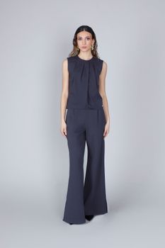 top con pliegues en el escote anthracite