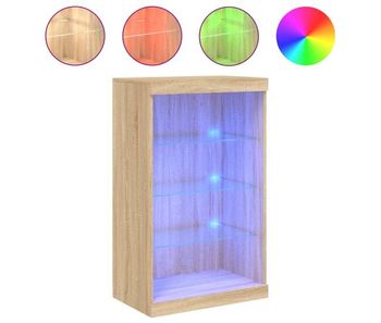 Vidaxl aparador con luces led roble sonoma 60,5x37x100 cm