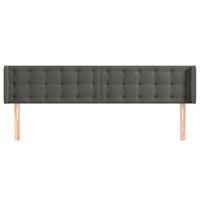 cabecero cama mueble de dormitorio de terciopelo oscuro 183 x 16 x 7888 cm gris m020008240
