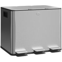 cubo de basura 496x345x386 cm plata