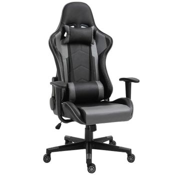 Silla Gaming Rolipo Cuero Sintético Reclinable 160° Negro