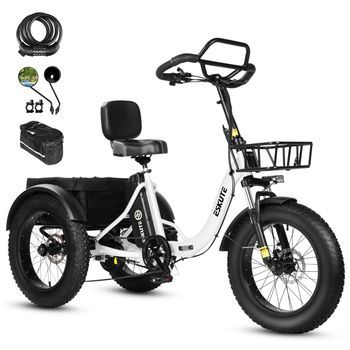 Bicicleta Eléctrica Eskute T302 Pro 250w 48v20.8ah Plegable Frenos Disco Accesorios Blanco
