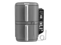 freidora de aire - ninja double stack xl 2470 w 95l 2 cajones independientes 6 programas gris