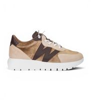 wonders para mujer a-24111 zapatillas de piel odisei01 taupe 37 plano 1 a 3cm serraje cordones casual