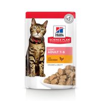 hills science plan adult light pouches - chicken 48 x 85g
