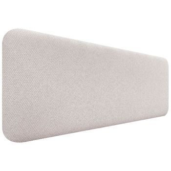 Dhome Cabecero Tapizado Liso Redondeado Tejido Luxury Para Pared Acústicos Cabeceros Absorbentes Cabezal Cama Dormitorio (espigas Beige, 135cm)