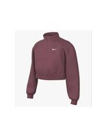 sudadera nike sportswear studio oversized fleece 14-zip top nina rojo