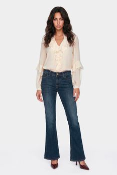 jeans denim flare dark blue