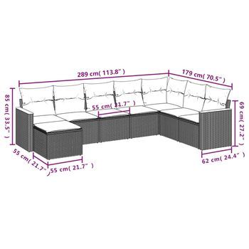 Conjunto De Comedor De Jardín (con Cojines, Juego De 8)