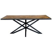 mesa de comedor cuadrada de madera marron 180x100x76h cm