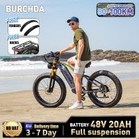 bicicleta electrica de montana burchda rx80 con bateria de litio de 48v20ah 26 pulgadas 40 fatbike bicicleta electrica para adultos tipo motocicleta