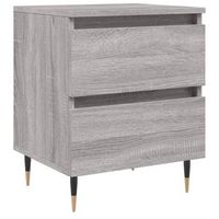 mesilla de noche  mesita de noche madera de ingenieria gris sonoma 40x35x50 cm