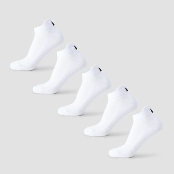 Calcetines de deporte unisex de MP (paquete de 5 pares) - Blanco - UK 6-8