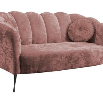 Sofá Providence 151, Función De Descanso, Caja De Ropa De Cama, Rosa, Tapiz, 155x83x78cm