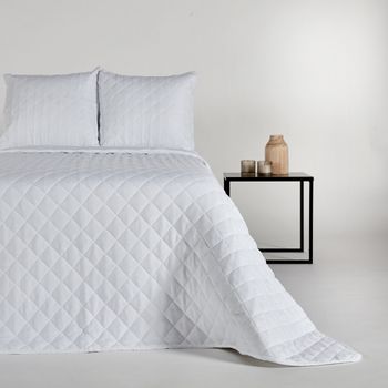 10xdiez Colcha Boutie Microfibra Deluxe Blanco - (cama De 150cm - Blanco Deluxe)