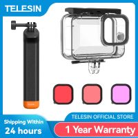 telesin 60m funda impermeable para gopro hero 13 12 11 10 9 cubierta de carcasa de buceo subacuatico con filtro de buceo para accesorios gopro
