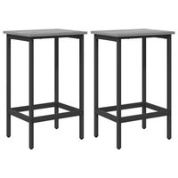 taburete de bar 2 uds sonoma gris 40 x 32 x 74 cm vidaxl