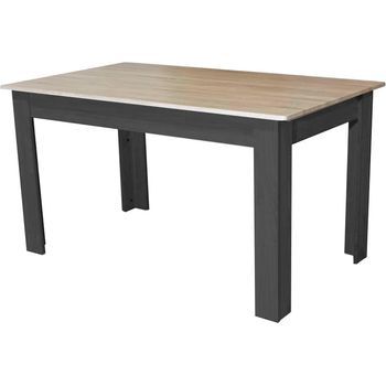 Dupi Mesa Comedor Aitana Con Estructura Y Tapa Superior De Madera (taupe/negro, 140x80)