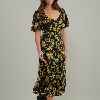 Nobody's Child Kimberly Floral-Print Crepe Midi Dress - UK 6