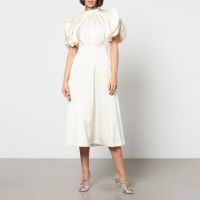 rotate birger christensen satin midi dress - dk 40uk 12