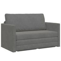sofa cama gris oscuro 124 x 71 x 78 cm terciopelo vidaxl