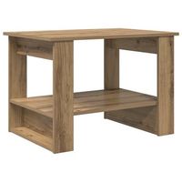 mesa de cafe roble artisan 72 x 50 x 50 cm madera de ingenieria vidaxl