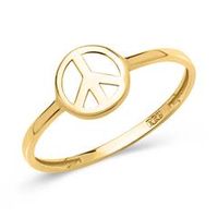 anillo signo de la paz 8 quilates oro amarillo