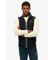 superdry para hombre m5012157a chaleco estate fleece eclipse marino xl casual poliester