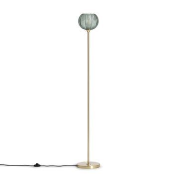 Lámpara De Pie Metal Y Cristal Klimt  Verde