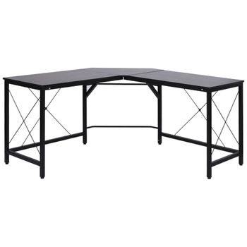 Mesa de ordenador 150x150x76cm negro