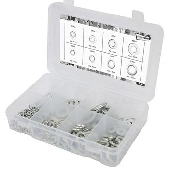 250pcs Flat and Lock Washers
