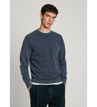 Pepe Jeans para hombre. PM582760 Sudadera Darius Crew azul (XL), Casual, Sostenible