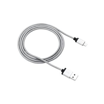 Certified MFi Braided Cable USB to Lightning Grey