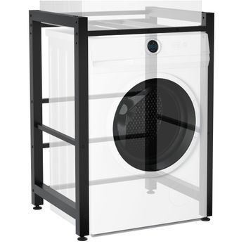 Estante Para Lavadoras Medina Metal Negro 62x75x105 Cm Clp