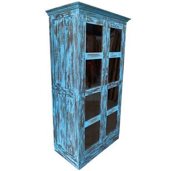 Vitrina De Madera Artesanal 100-110x40-45x170-180h Cm