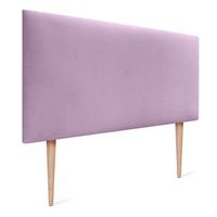 dhome cabecero de terciopelo liso 105x105 con patas camas 105 - rosa