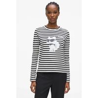 karl lagerfeld camiseta manga larga b3w17043 ikon aquarelle c lslv top para mujer