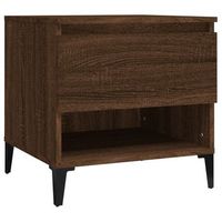 mesa auxiliar  mesita auxiliar  mesa de cafe madera contrachapada roble marron 50x46x50 cm